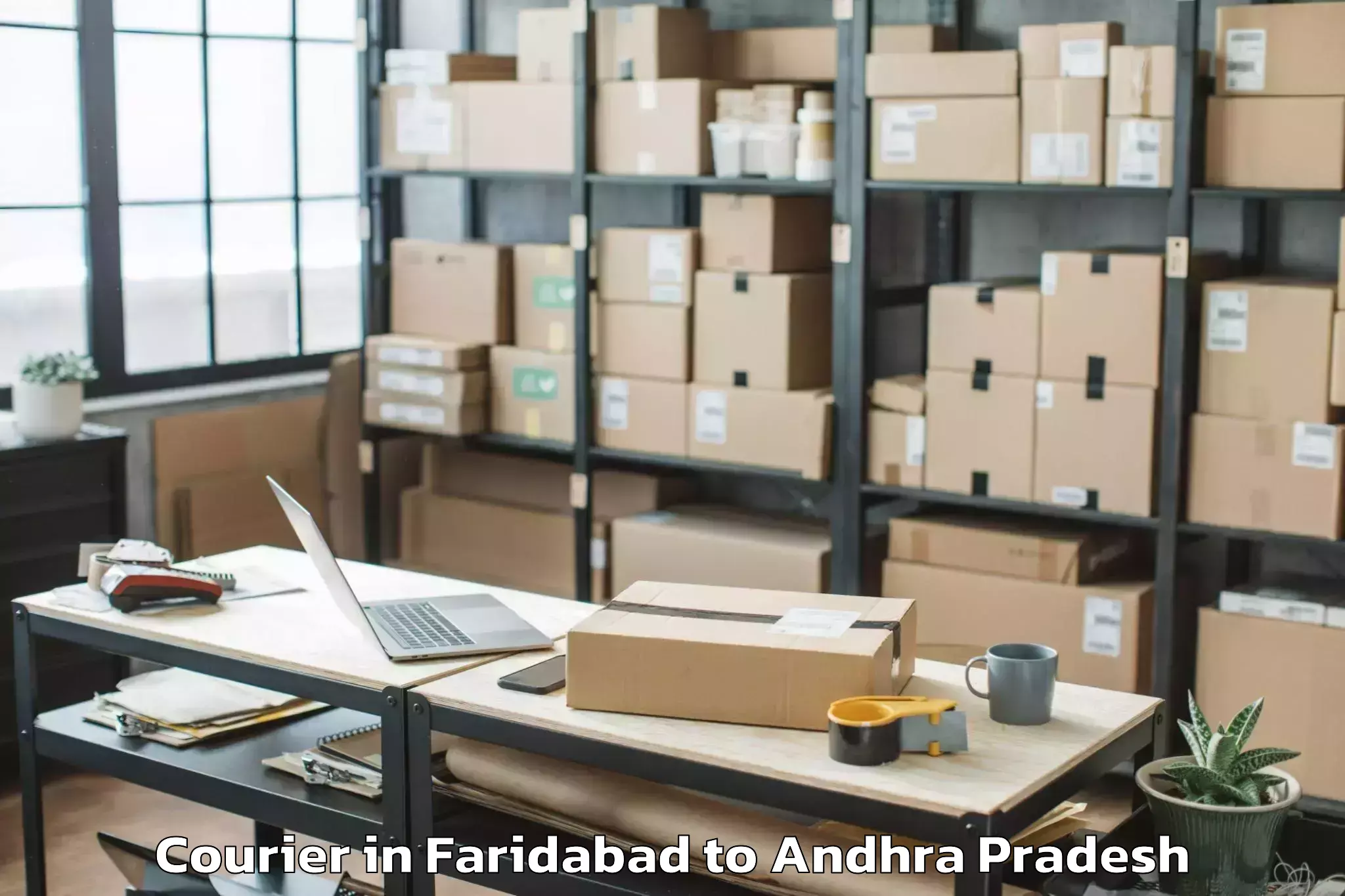 Book Faridabad to Peddaraveedu Courier Online